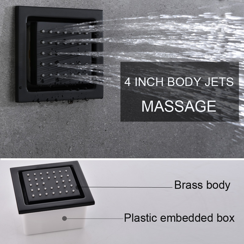 Zwarte LED-doucheset Verzonken - Thermostatic Shower Faucet Valve 3 Way recensie en prijs