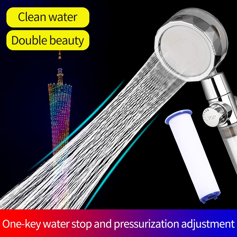 Nieuwe propeller aangedreven d - Handheld Shower Head High Pressure Filter recensie en prijs