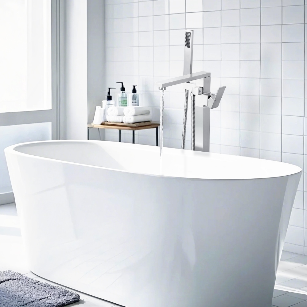 High Flow Tub Filler Kraan met - Freestanding Bathtub Filler Faucet Floor recensie en prijs