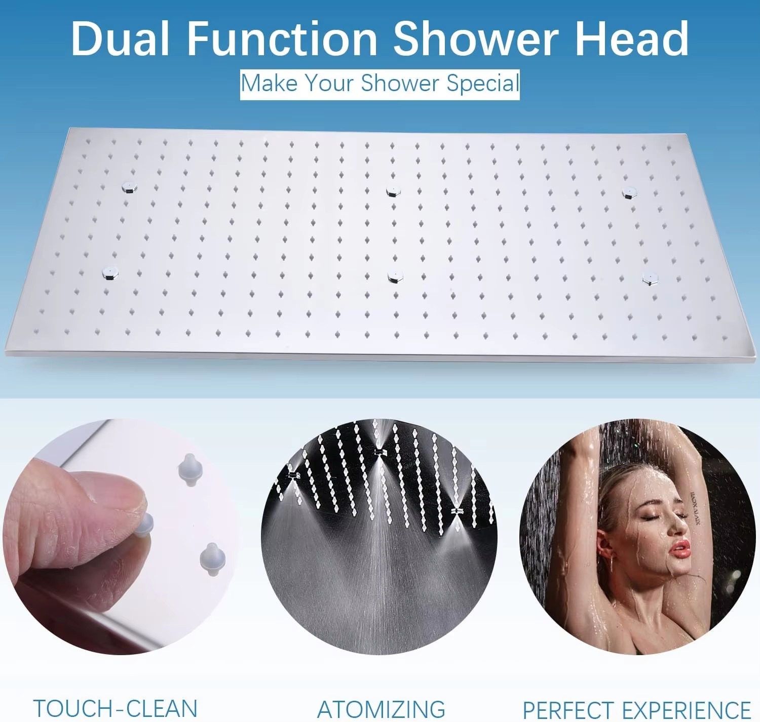 Luxe douchesysteem voor de bad - Rainfall Shower Head Ceiling Mount 16 Inch recensie en prijs