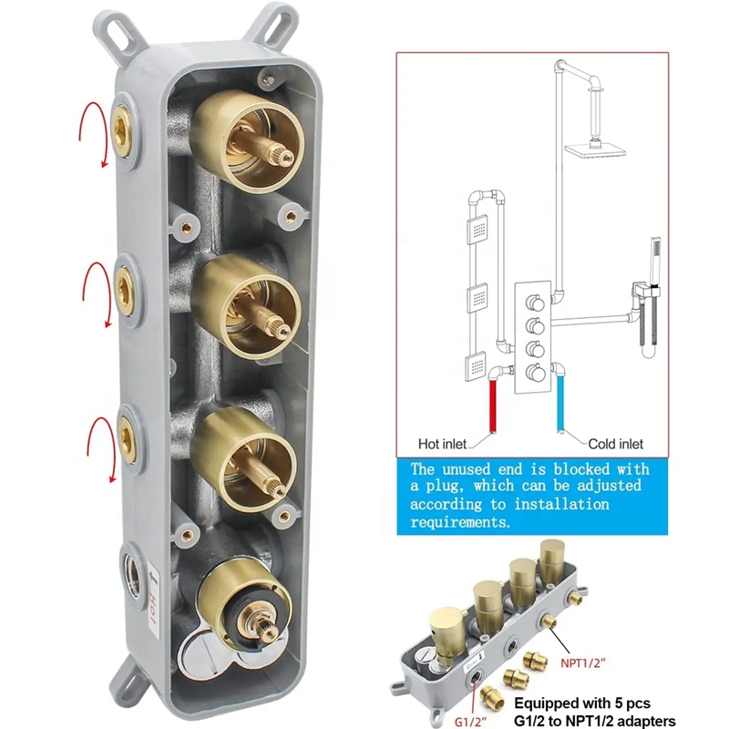 Geborsteld goud 16 inch verbor - Concealed Thermostatic Shower System Set recensie en prijs