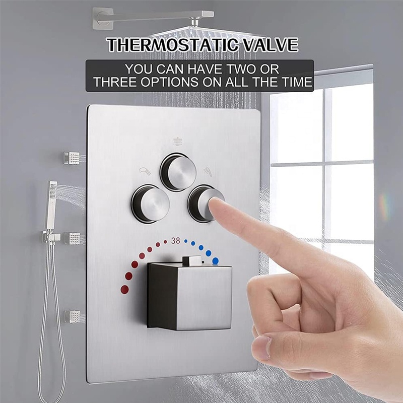 Badkamer Wandmontage Drukknop  - Thermostatic Shower Faucet Valve 3 Way recensie en prijs