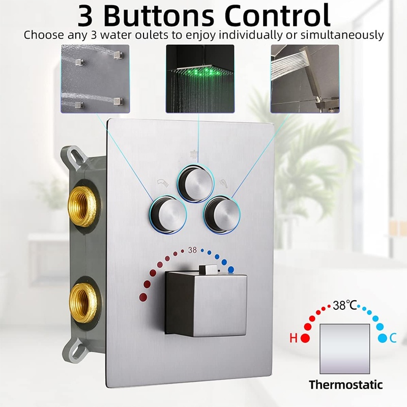 Badkamer Wandmontage Drukknop  - Thermostatic Shower Faucet Valve 3 Way recensie en prijs