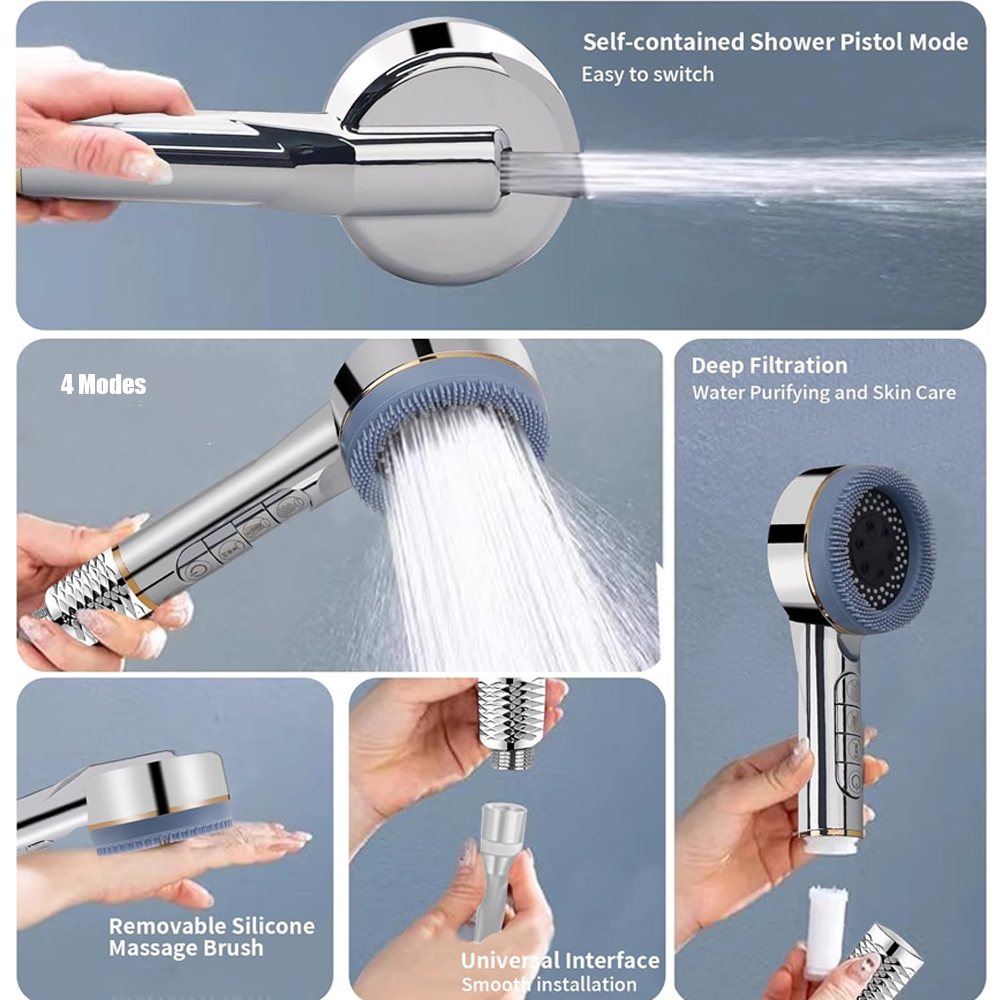 4-modus hogedruk waterdoucheko - Handheld Shower Head High Pressure Filter recensie en prijs