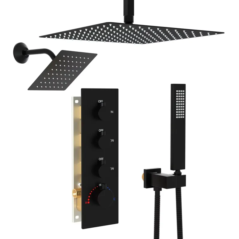 Inbouw douche systeem 16 inch  - Rainfall Shower Head Ceiling Mount 16 Inch recensie en prijs