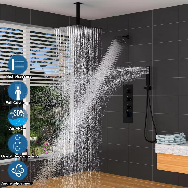 Inbouw douche systeem 16 inch  - Rainfall Shower Head Ceiling Mount 16 Inch recensie en prijs