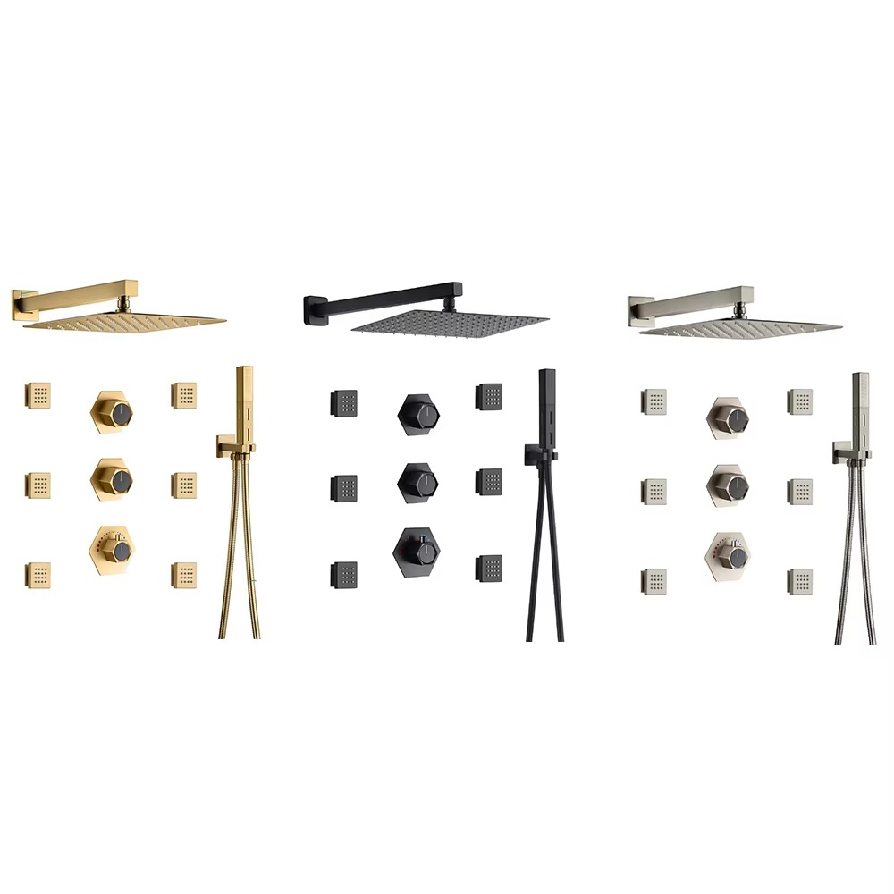 Luxe thermostaat-gestuurde wan - Concealed Thermostatic Shower System Set recensie en prijs