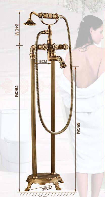 Tuqiu Vloerstaande Gesneden Ba - Freestanding Bathtub Filler Faucet Floor recensie en prijs