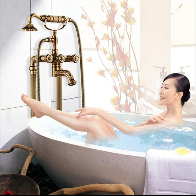 Tuqiu Vloerstaande Gesneden Ba - Freestanding Bathtub Filler Faucet Floor recensie en prijs