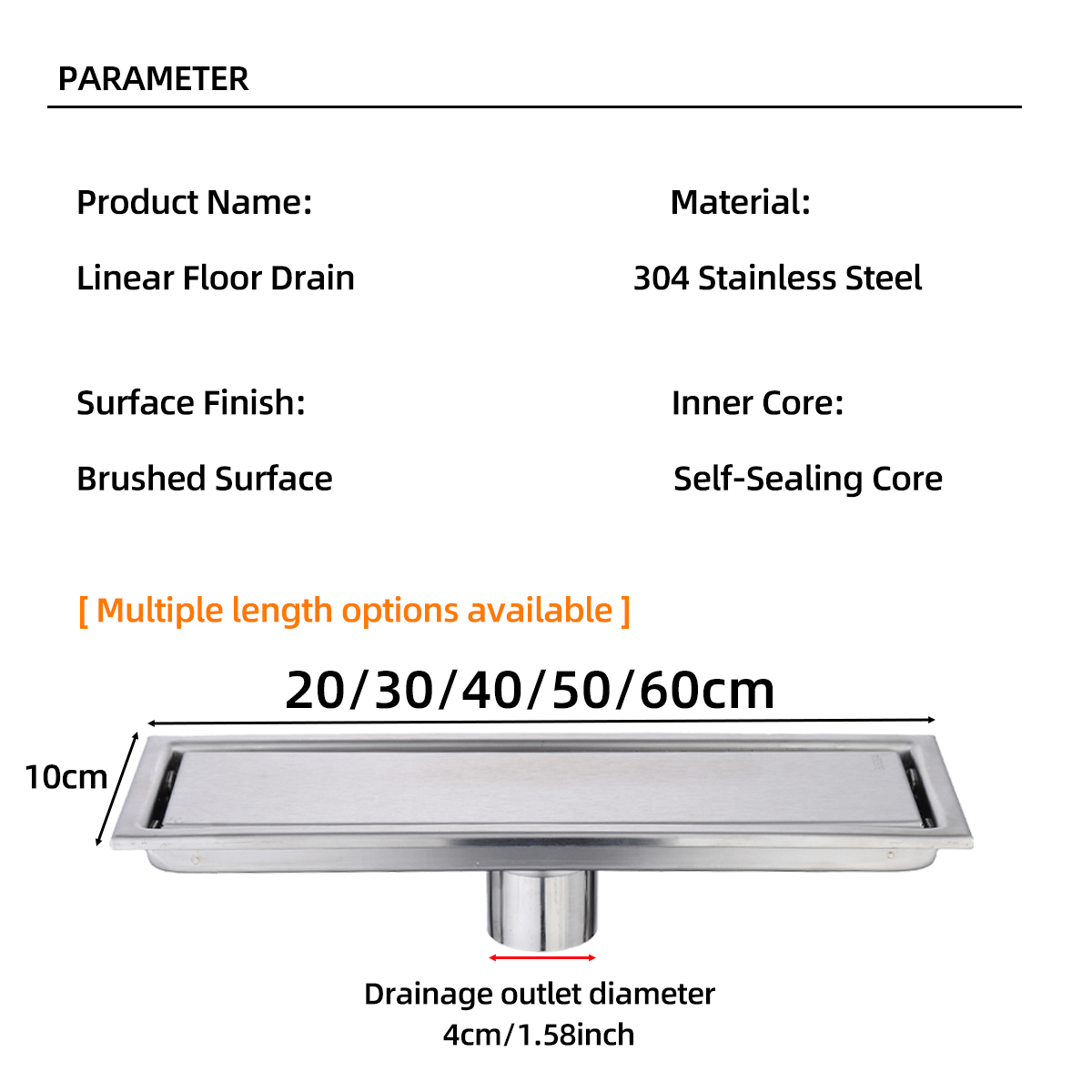 Lineaire doucheafvoer met tege - Linear Shower Drain Stainless 304 Tile In recensie en prijs