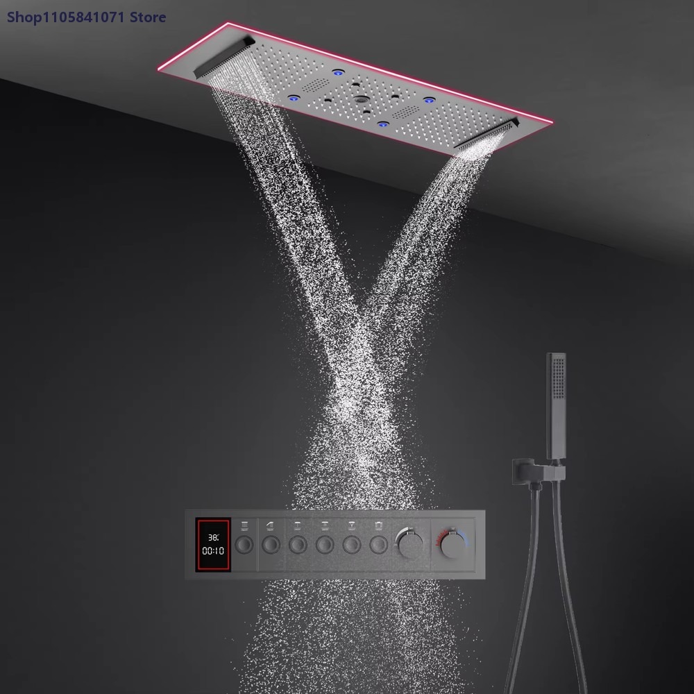 900x300mm thermostatische douc - Led Rainfall Shower Head Waterfall recensie en prijs