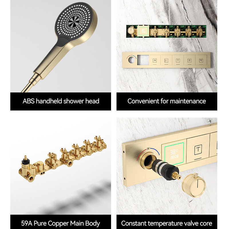 630*330mm Regendouche Systeem  - Thermostatic Mixing Valve Digital Display recensie en prijs