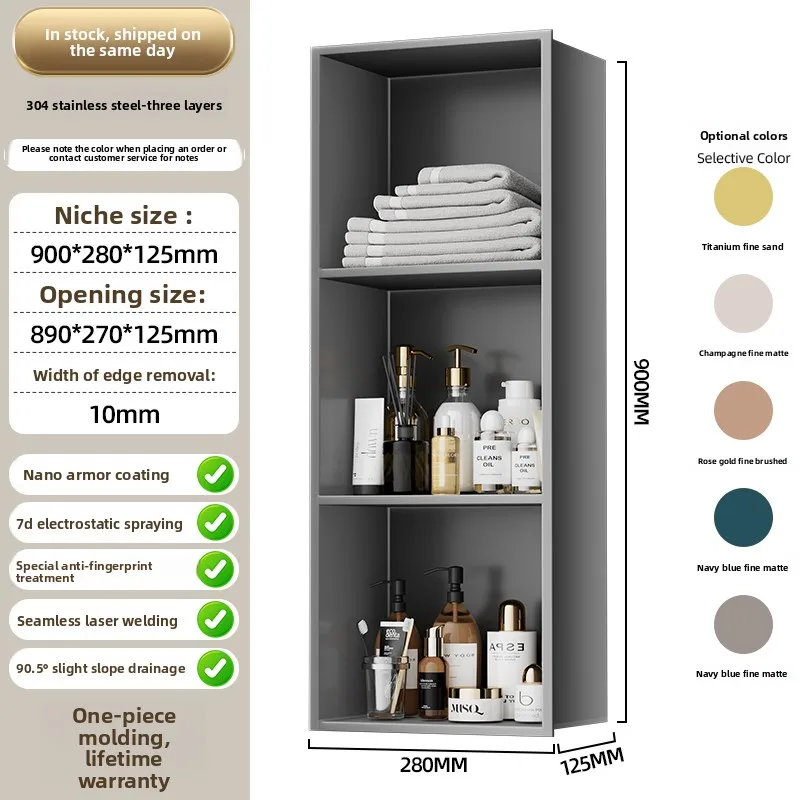 Inbouw badkamerplank van roest - Shower Niche Stainless Steel Recessed recensie en prijs