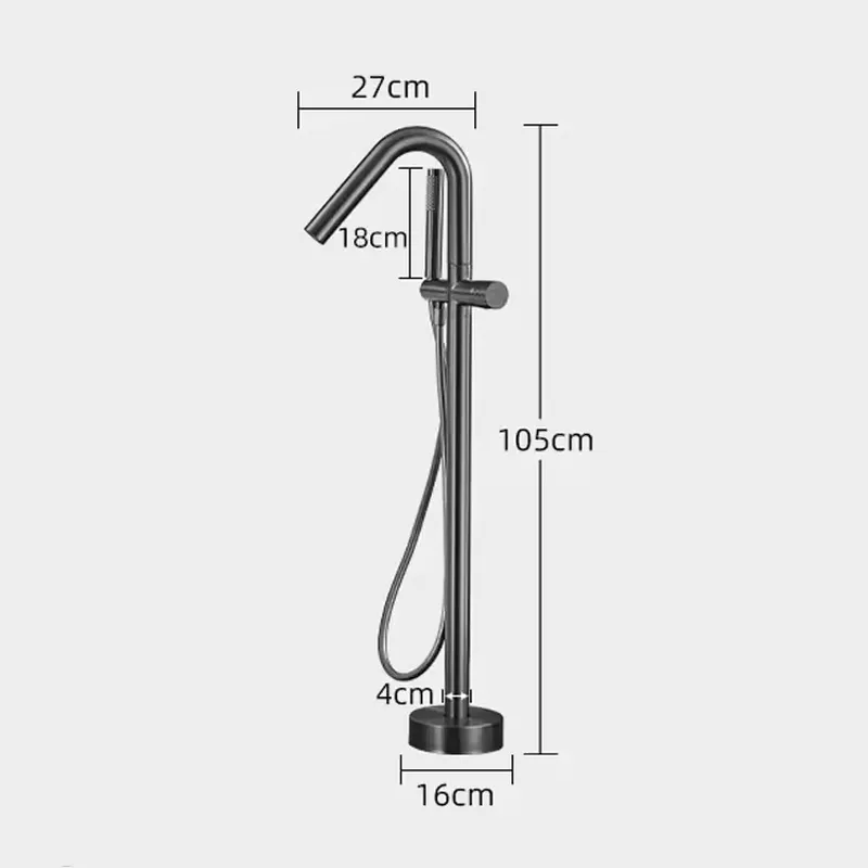 Koperen vrijstaande bad-douche - Freestanding Bathtub Filler Faucet Floor recensie en prijs