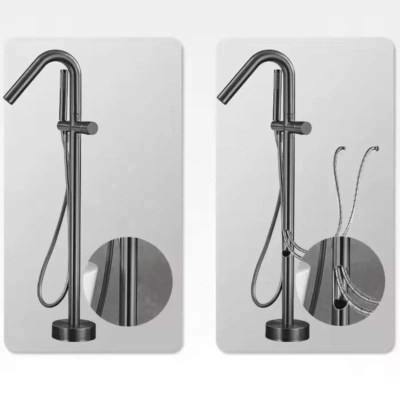 Koperen vrijstaande bad-douche - Freestanding Bathtub Filler Faucet Floor recensie en prijs