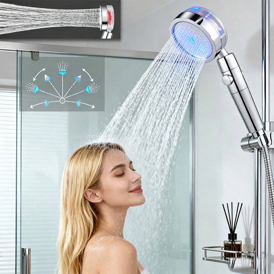 Douchekop met propeller, stopk - Handheld Shower Head High Pressure Filter recensie en prijs