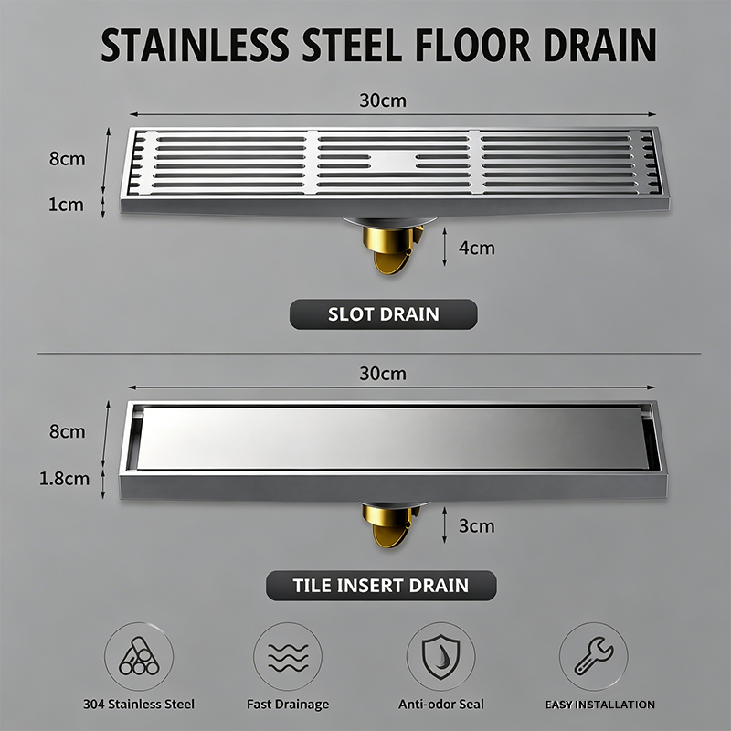 30cm 304 roestvrijstalen linea - Linear Shower Drain Stainless 304 Tile In recensie en prijs