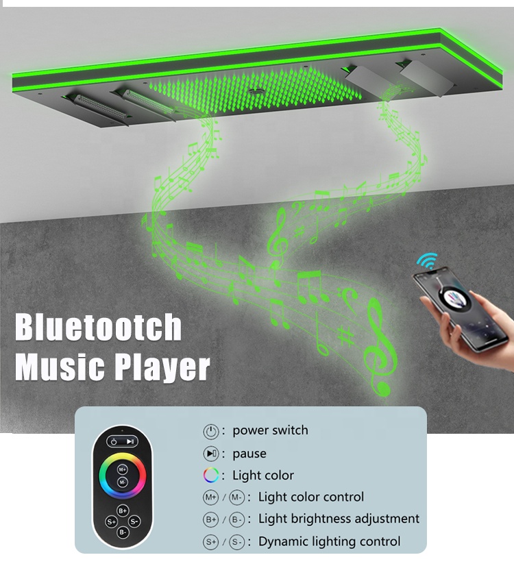 Nieuwe design geborsteld goude - Led Rainfall Shower Head Waterfall recensie en prijs