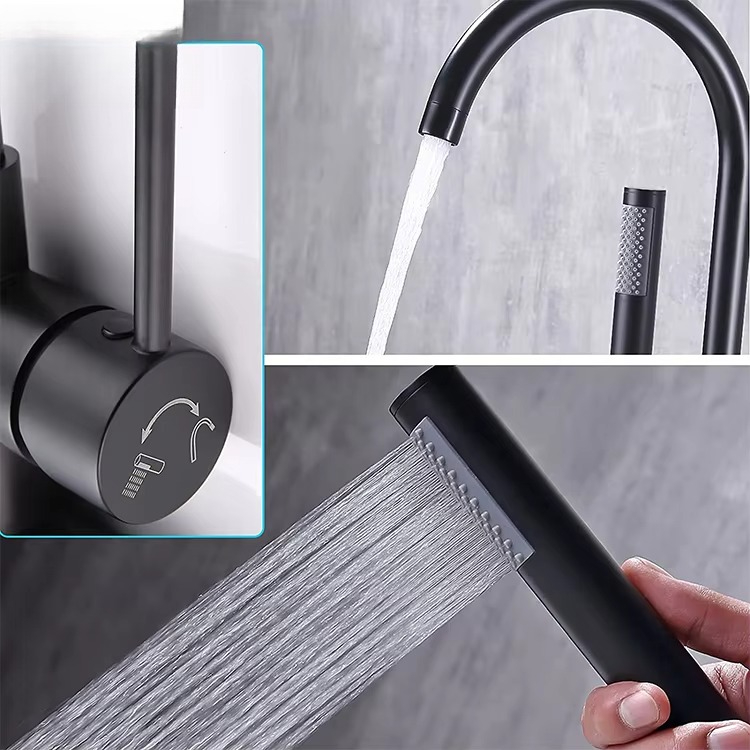 Zwarte messing vrijstaande bad - Freestanding Bathtub Filler Faucet Floor recensie en prijs