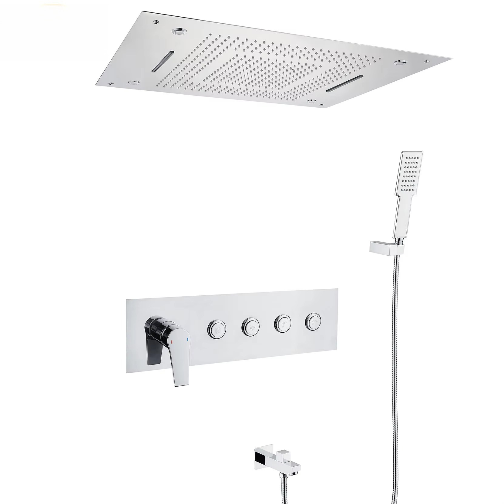 Hete Aanbieding Badkamer Warm  - Led Rainfall Shower Head Waterfall recensie en prijs